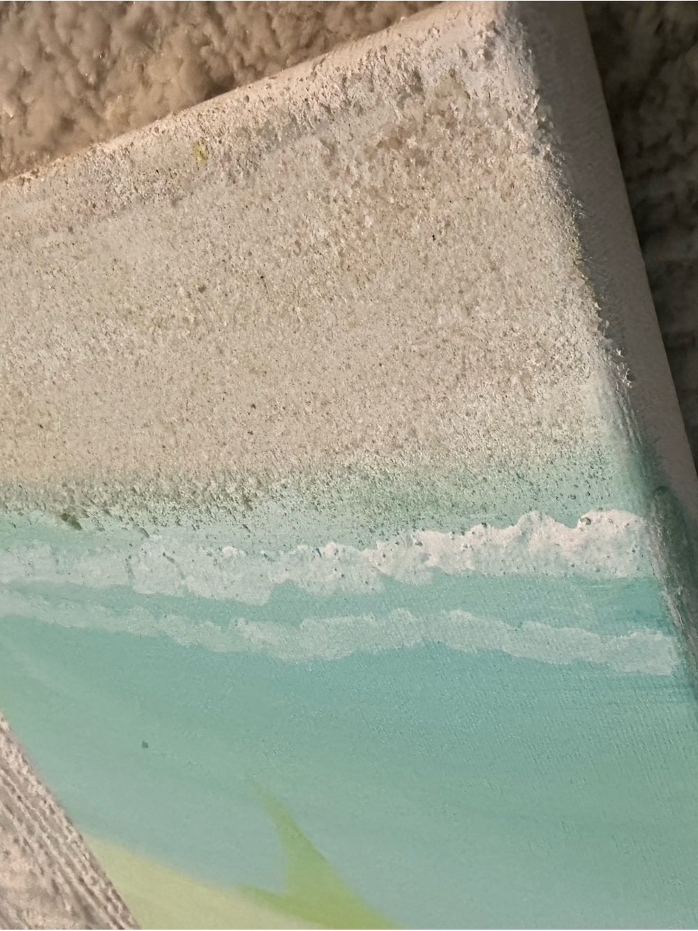 Seaside Serenity Canvas Art in Aqua and White